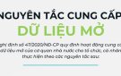 NGUYÊN TẮC CUNG CẤP VÀ SỬ DỤNG DỮ LIỆU MỞ